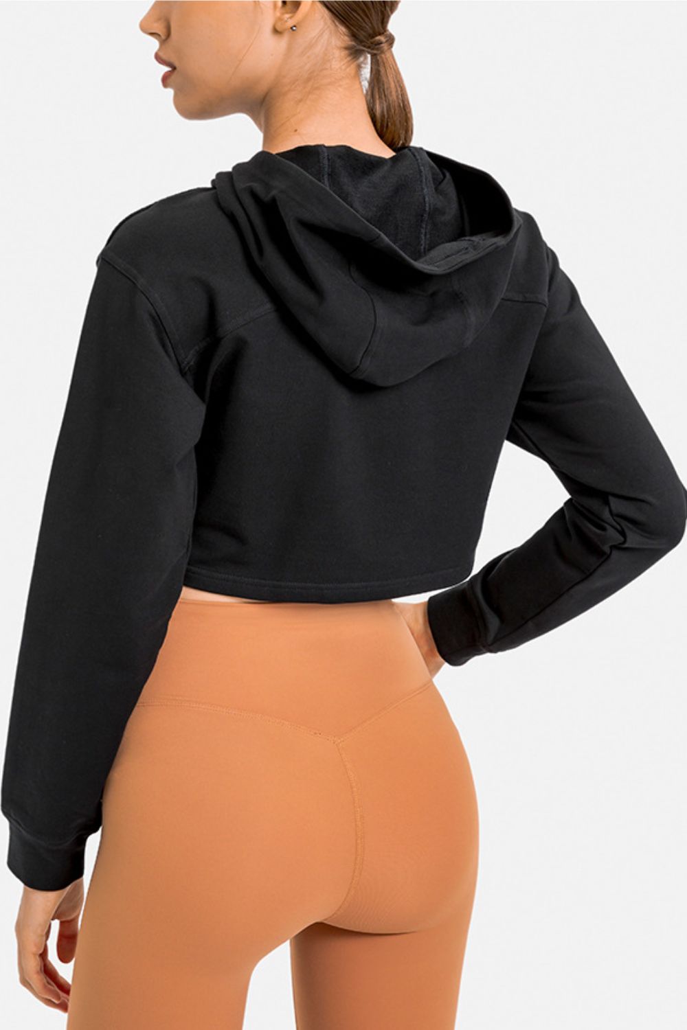 Long Sleeve Cropped Sports Hoodie - Lamoille Yoga