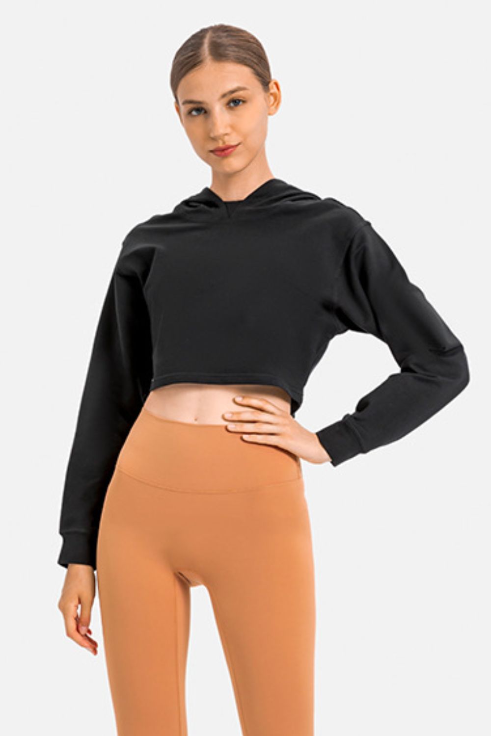 Long Sleeve Cropped Sports Hoodie - Lamoille Yoga