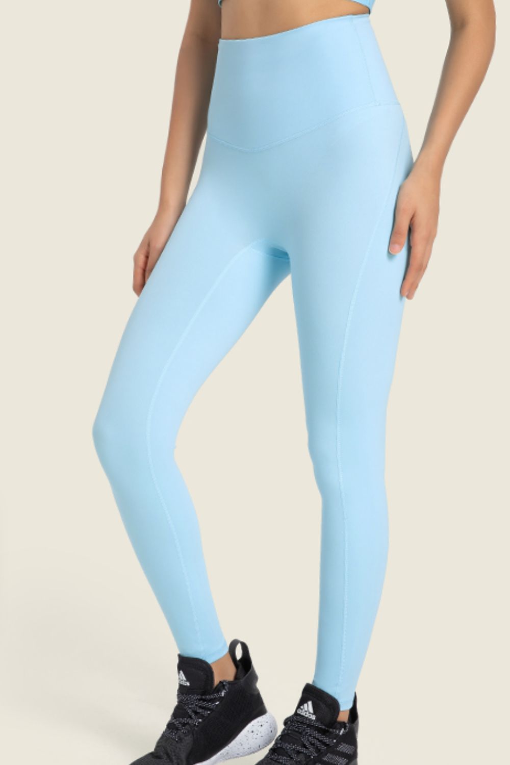 Salutation Wide Waistband Leggings - Lamoille Yoga