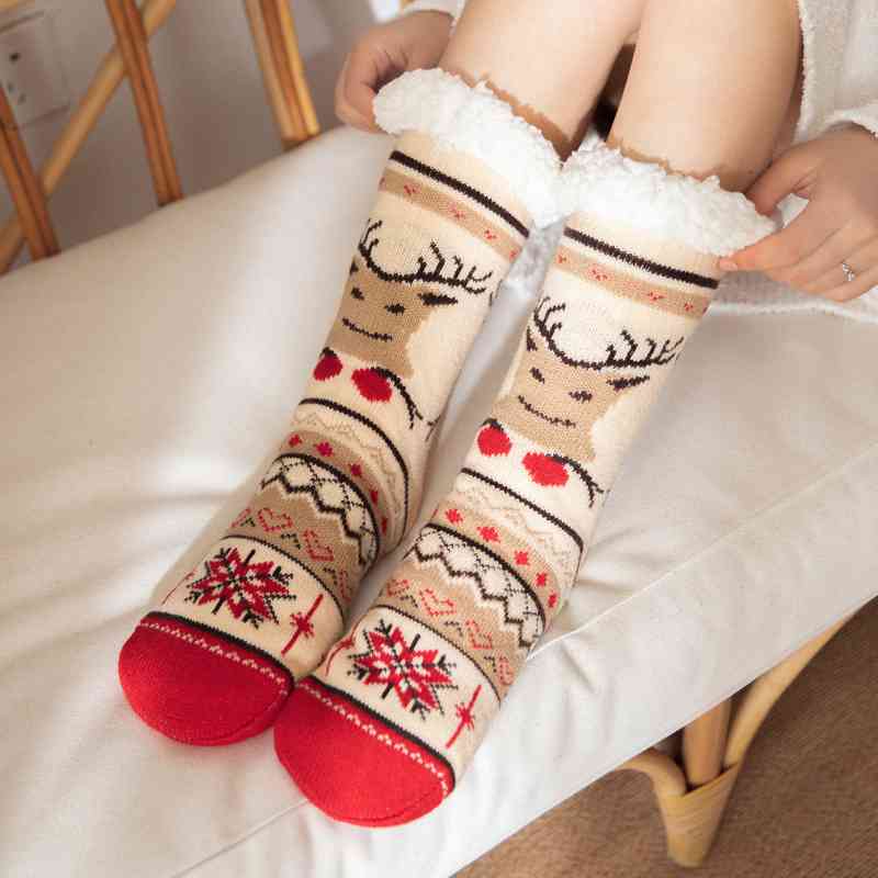 COZY CHRISTMAS contrast socks