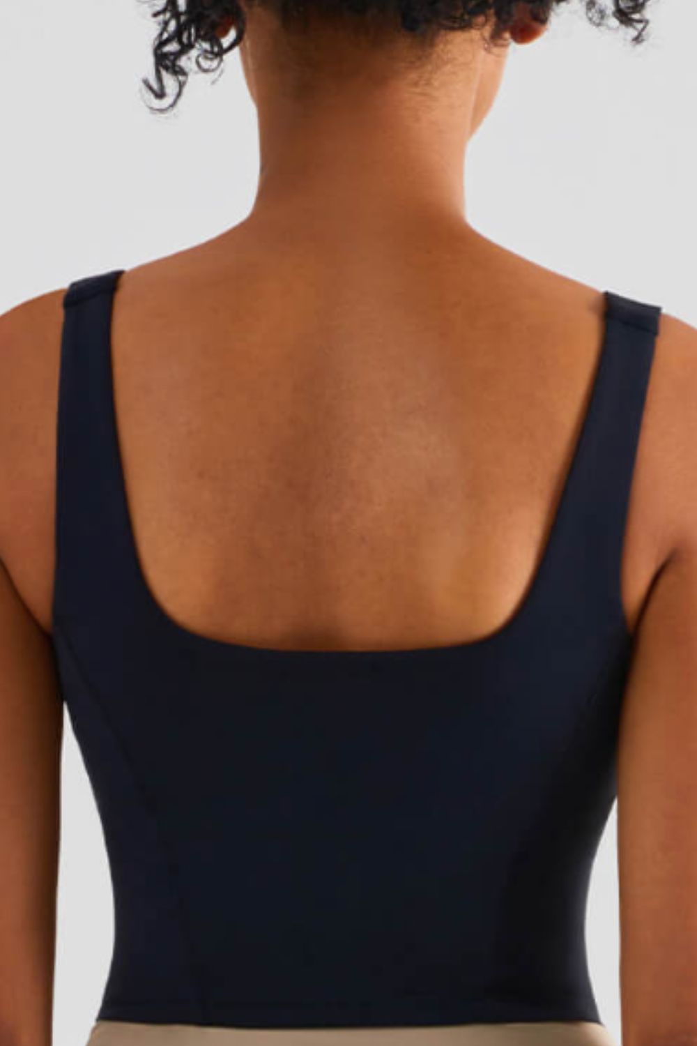 Square Neck Cropped Sports Tank - Lamoille Yoga