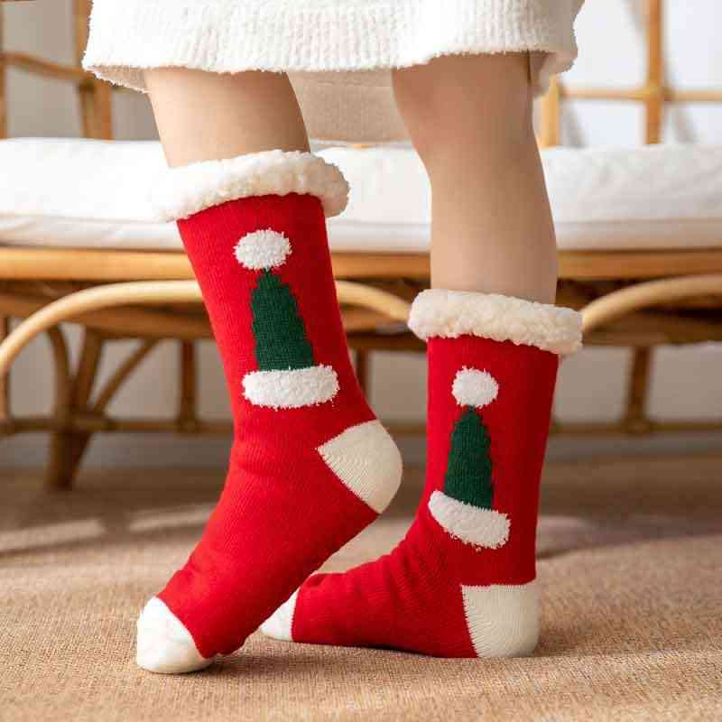 COZY CHRISTMAS contrast socks