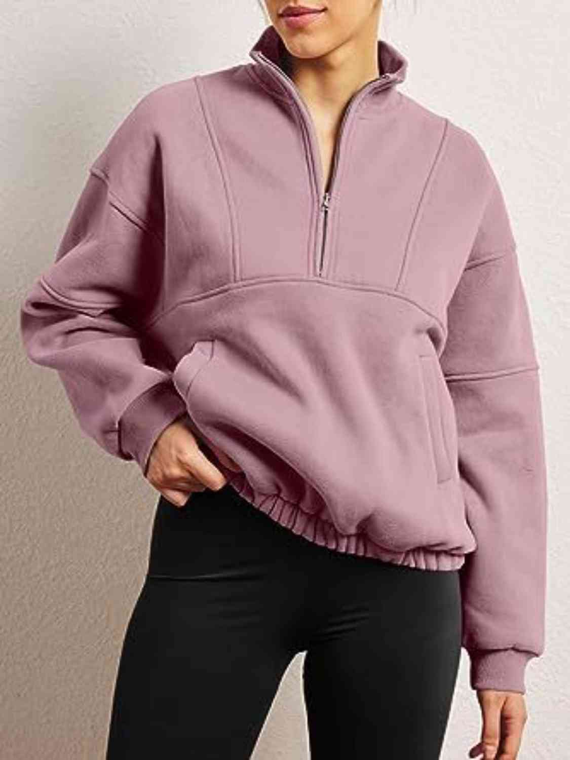 SUNDOWN half-zip pullover