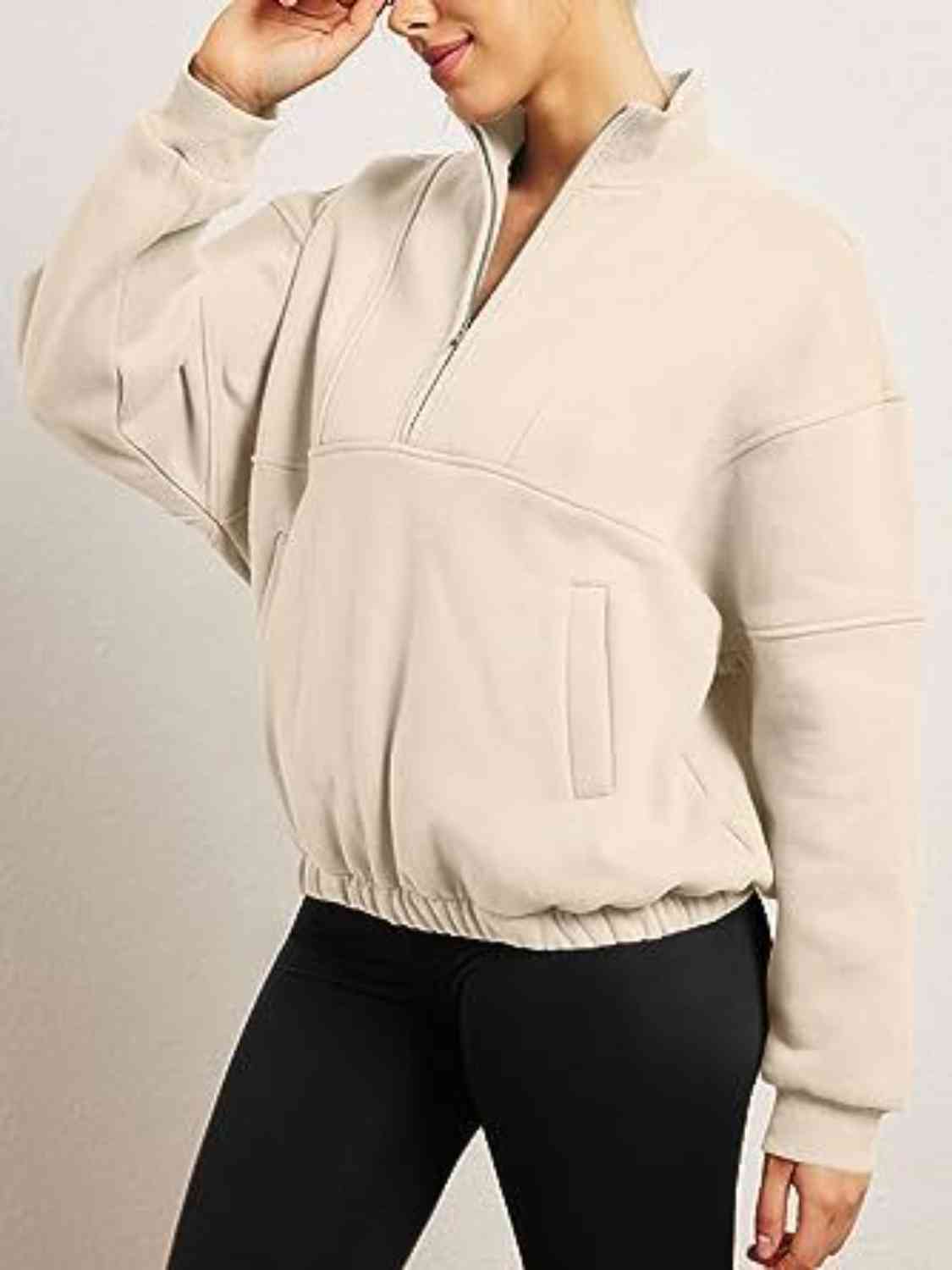 SUNDOWN half-zip pullover