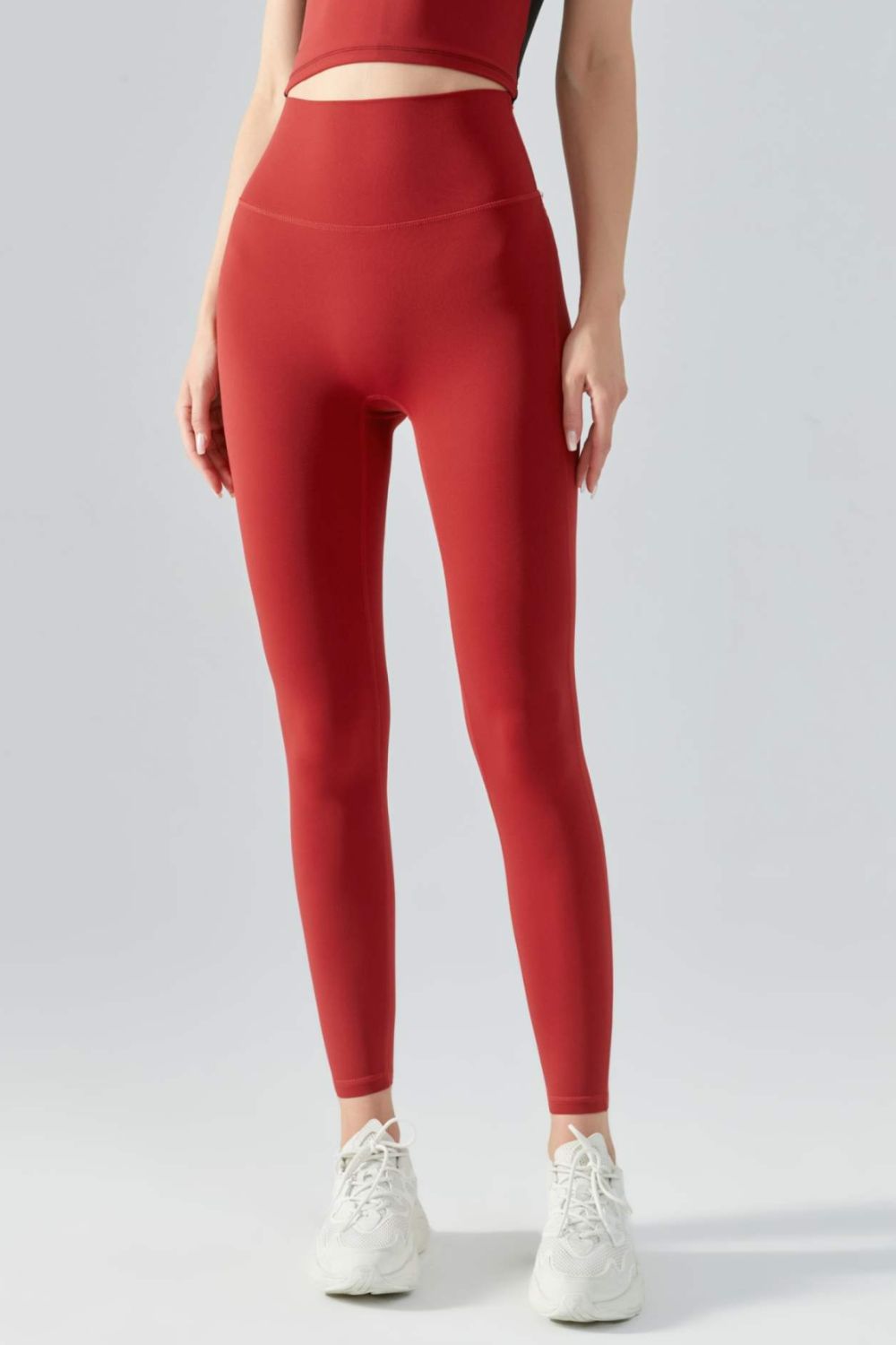 Wide Waistband Active Leggings - Lamoille Yoga