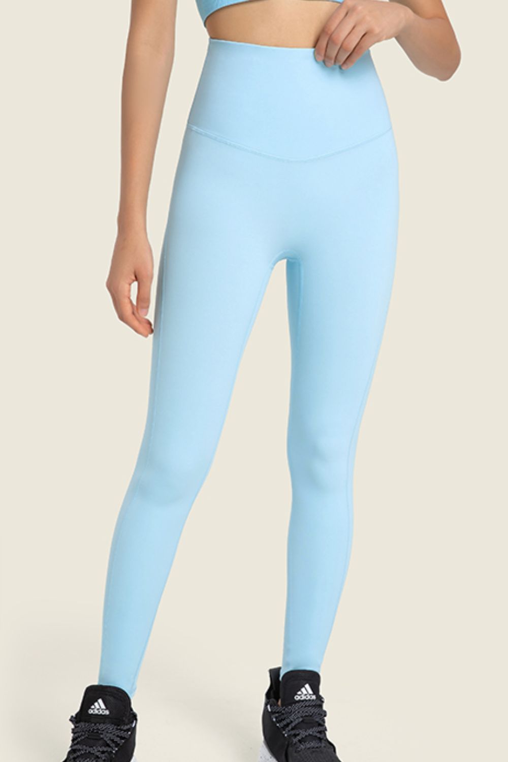Salutation Wide Waistband Leggings - Lamoille Yoga