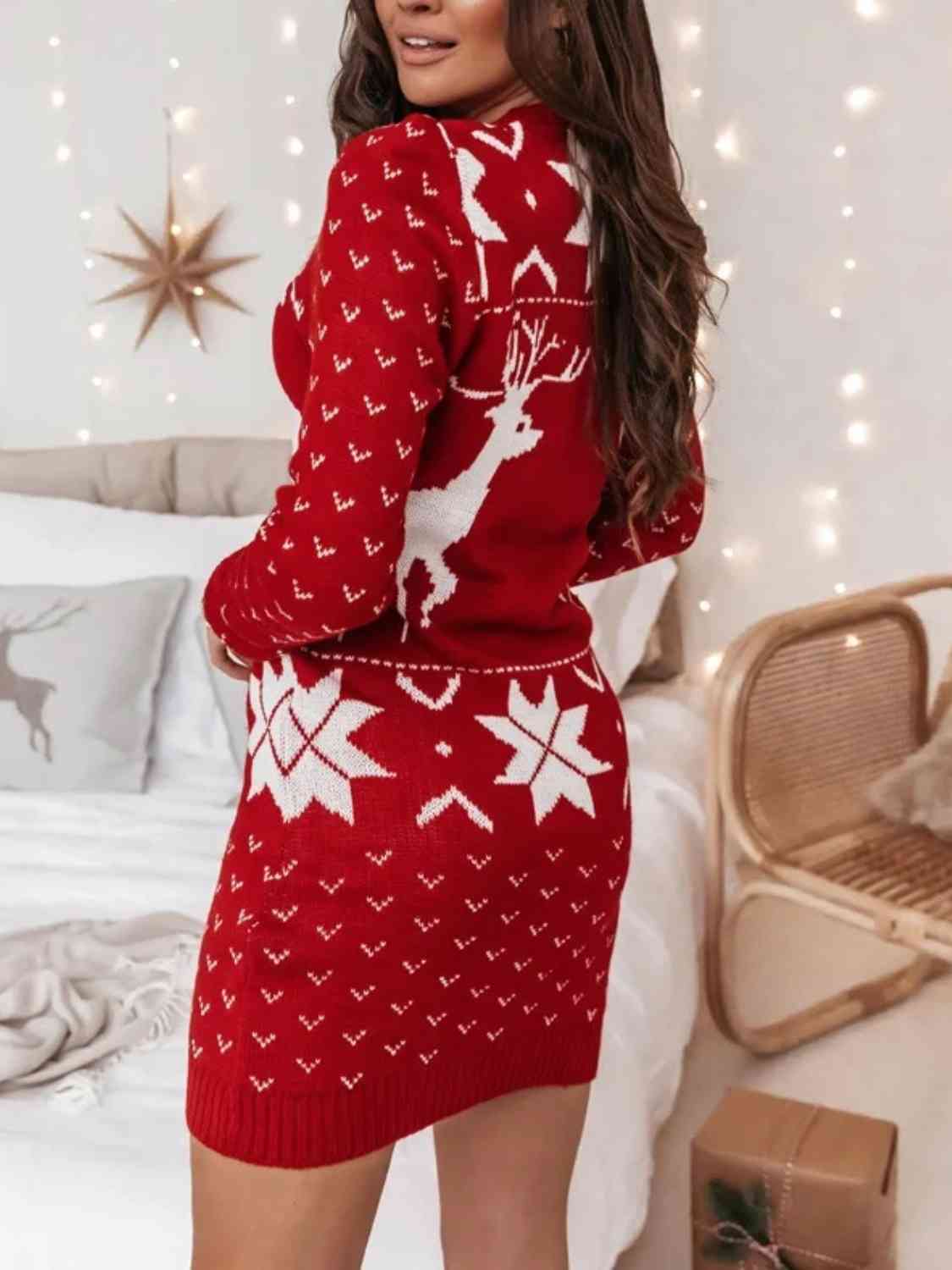 REINDEER sweater dress