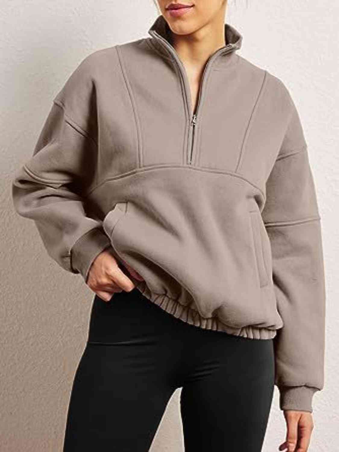 SUNDOWN half-zip pullover