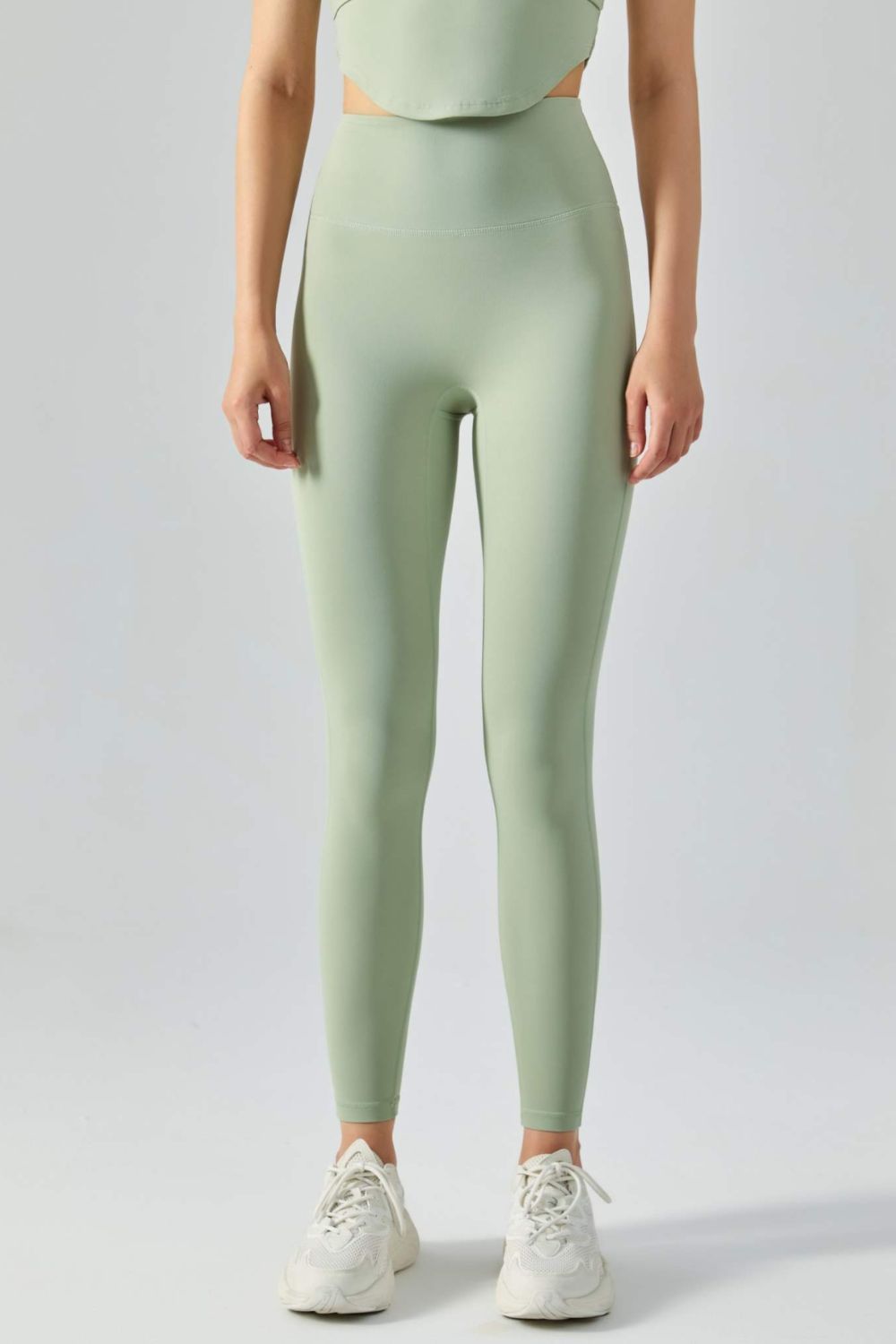 Wide Waistband Active Leggings - Lamoille Yoga