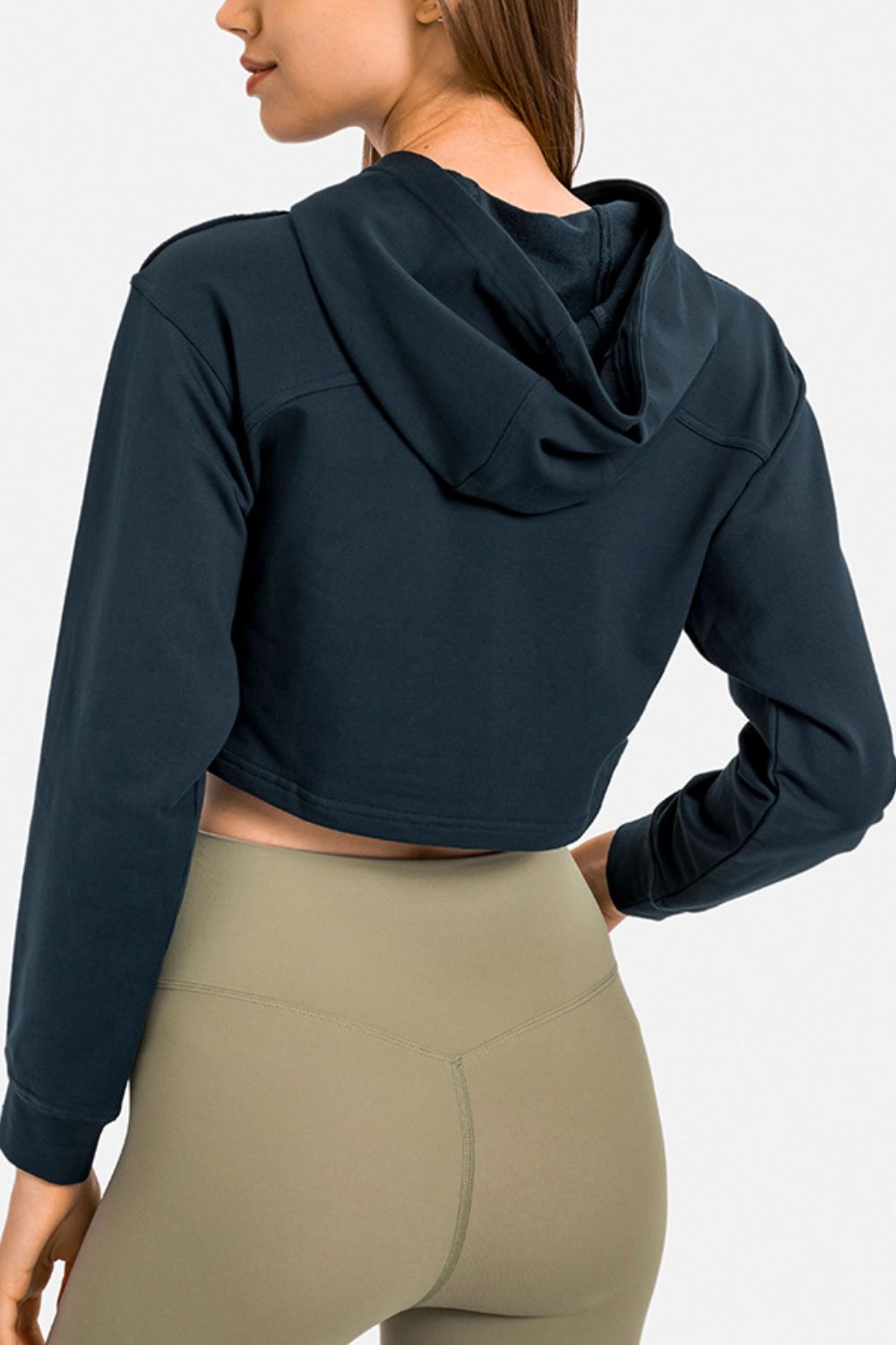 Long Sleeve Cropped Sports Hoodie - Lamoille Yoga