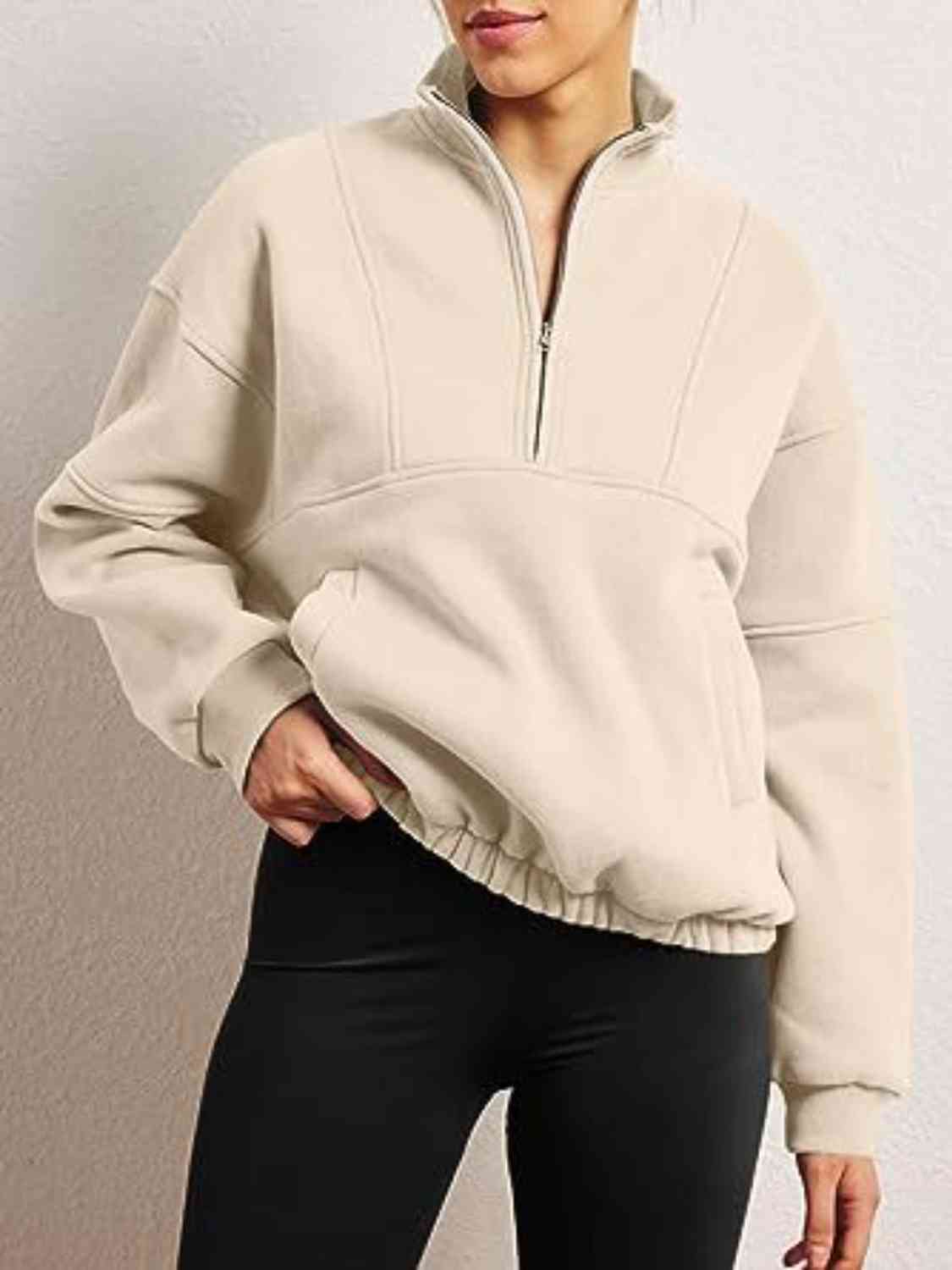 SUNDOWN half-zip pullover