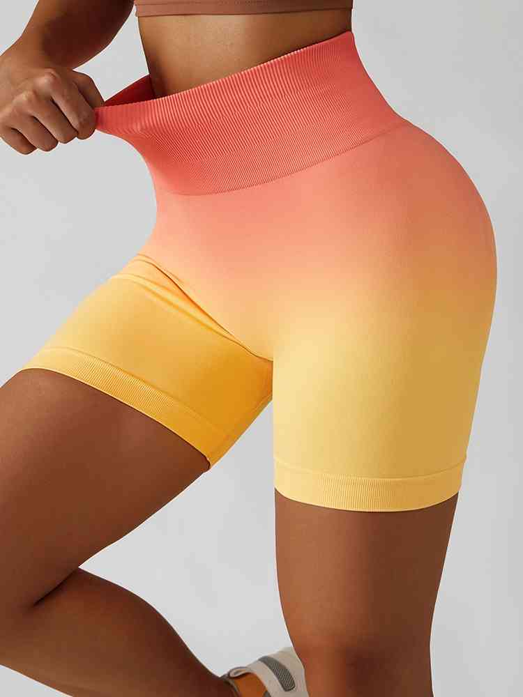 YOU'RE A PEACH gradient shorts