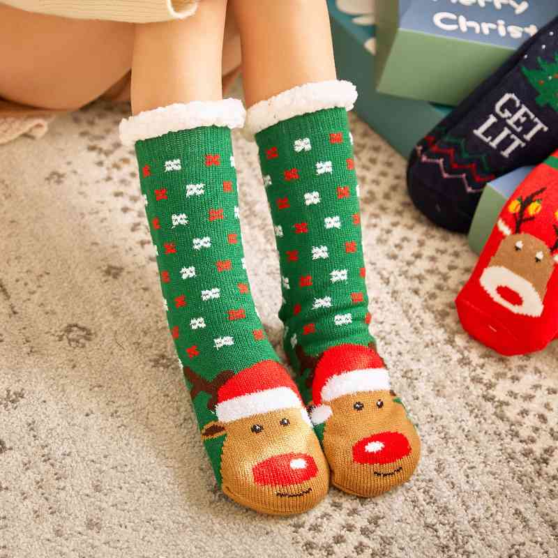 COZY CHRISTMAS contrast socks