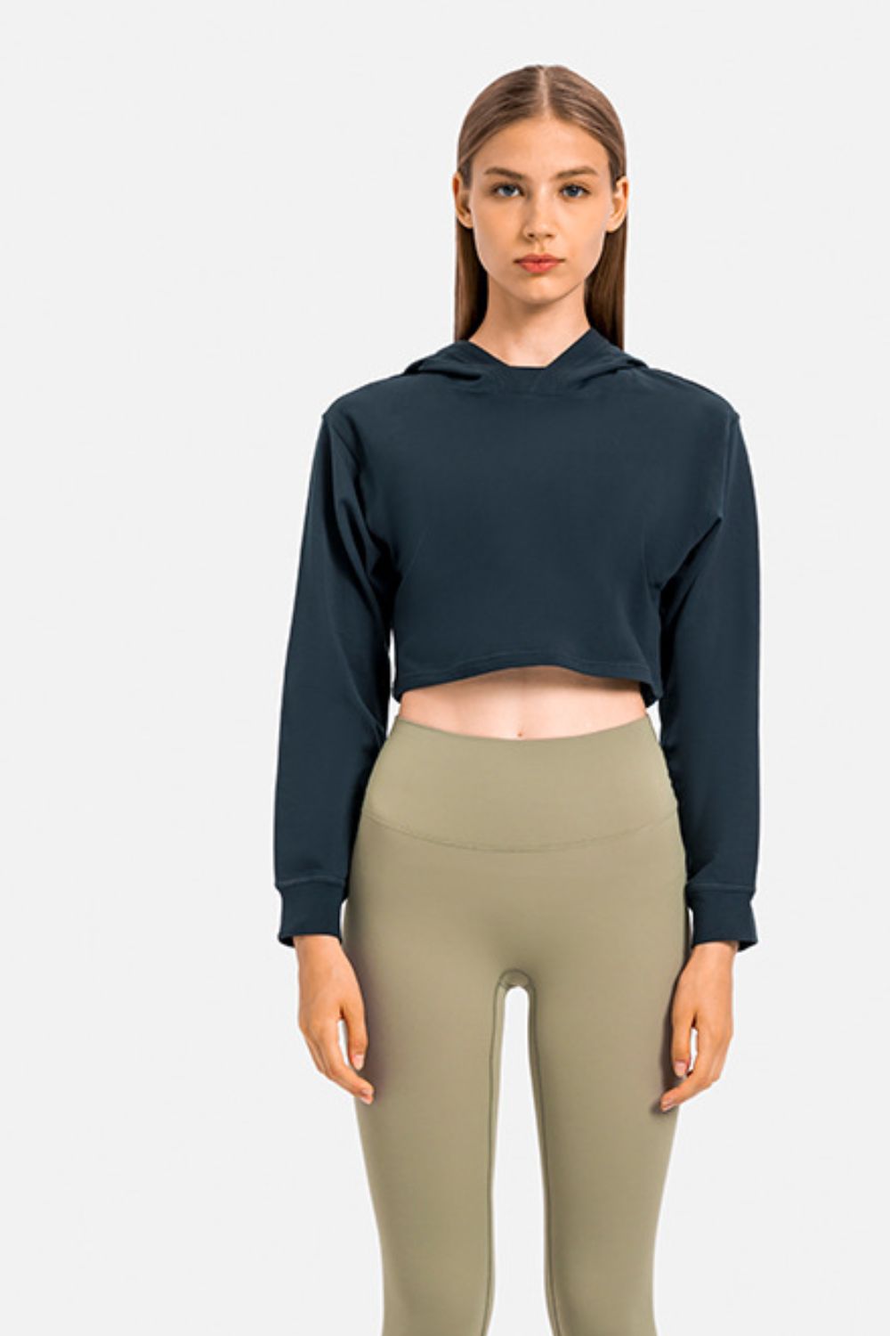 Long Sleeve Cropped Sports Hoodie - Lamoille Yoga
