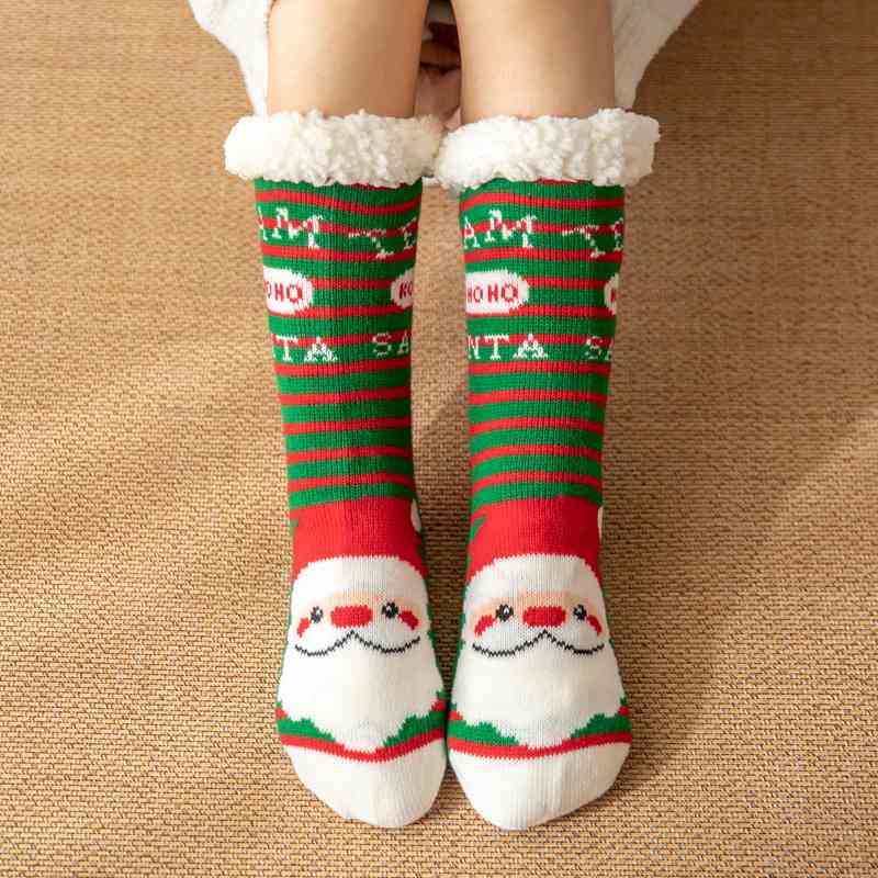 COZY CHRISTMAS contrast socks