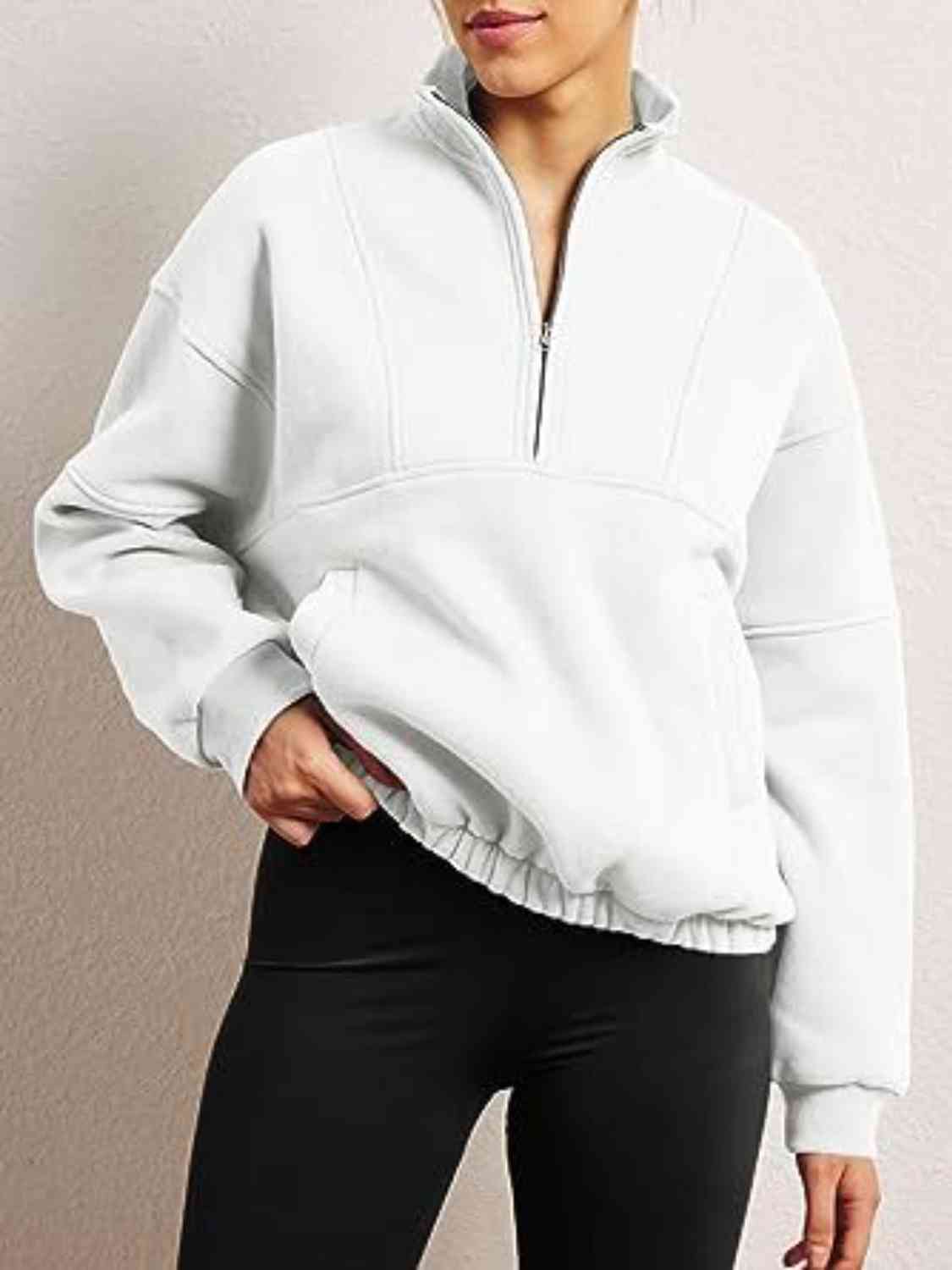 SUNDOWN half-zip pullover