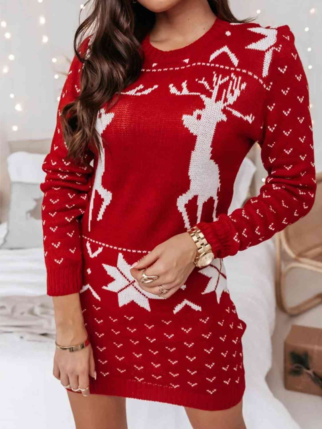REINDEER sweater dress