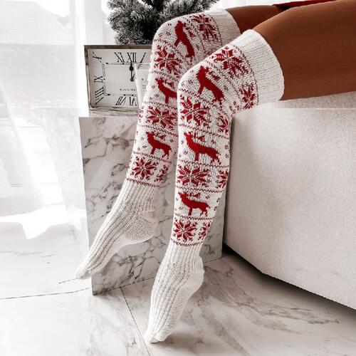 COZY CHRISTMAS over-the-knee socks