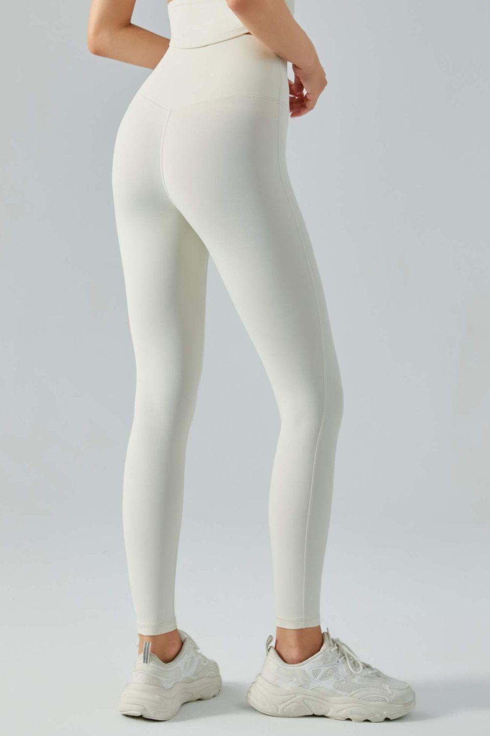 Wide Waistband Active Leggings - Lamoille Yoga