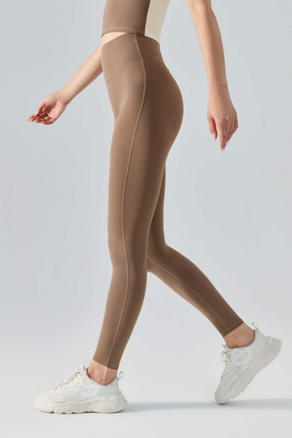 Wide Waistband Active Leggings - Lamoille Yoga