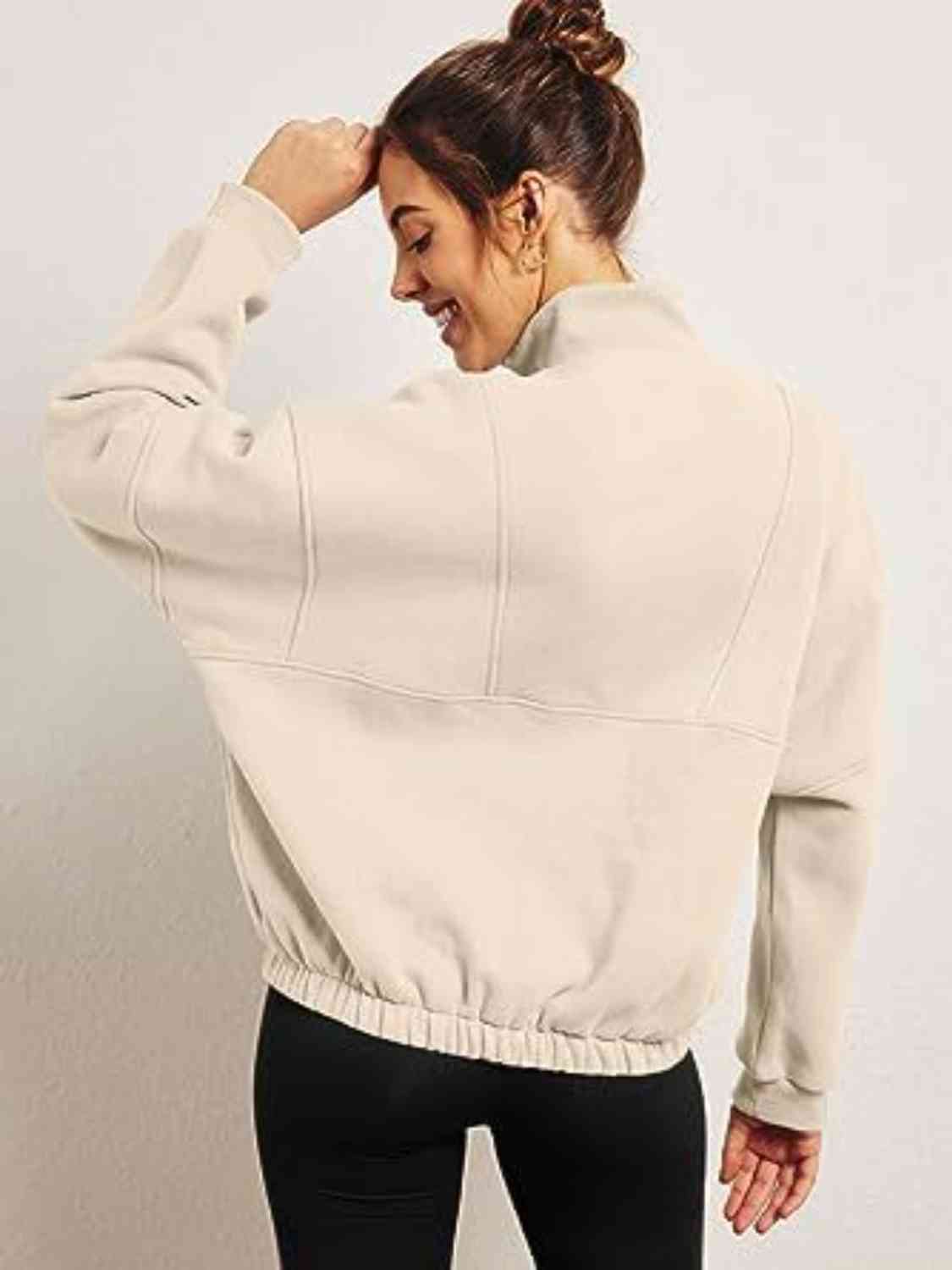 SUNDOWN half-zip pullover
