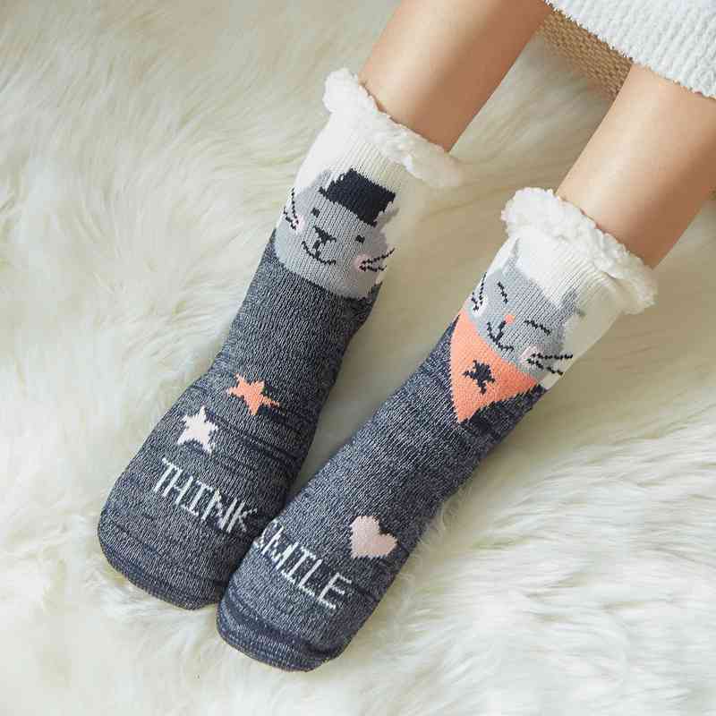 COZY CHRISTMAS contrast socks
