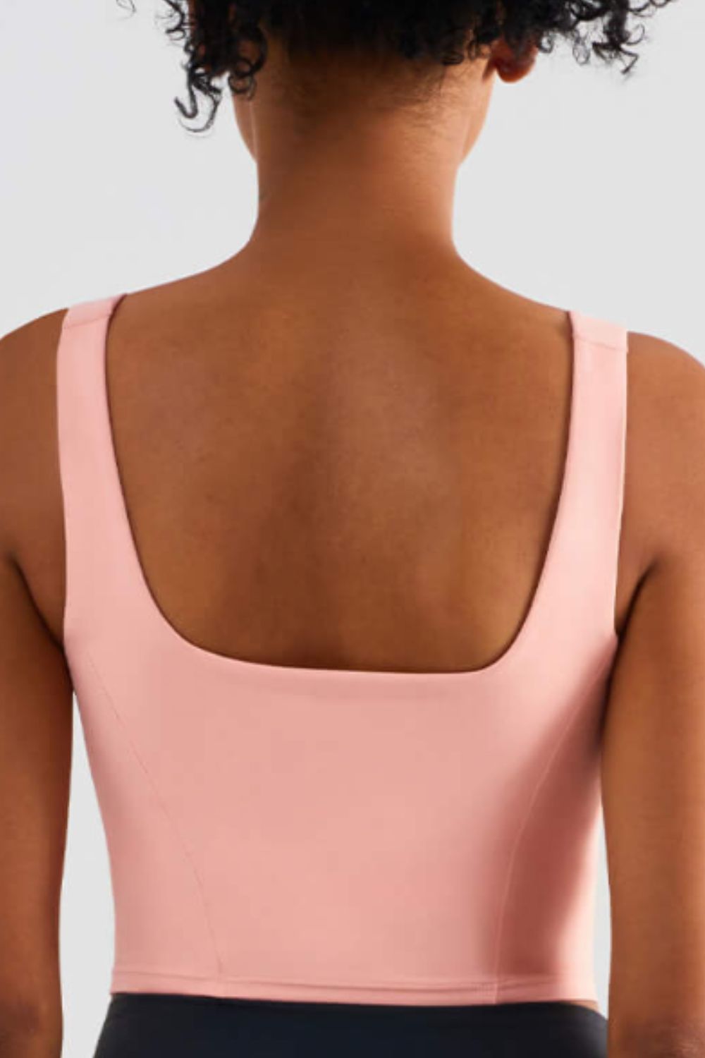 Square Neck Cropped Sports Tank - Lamoille Yoga