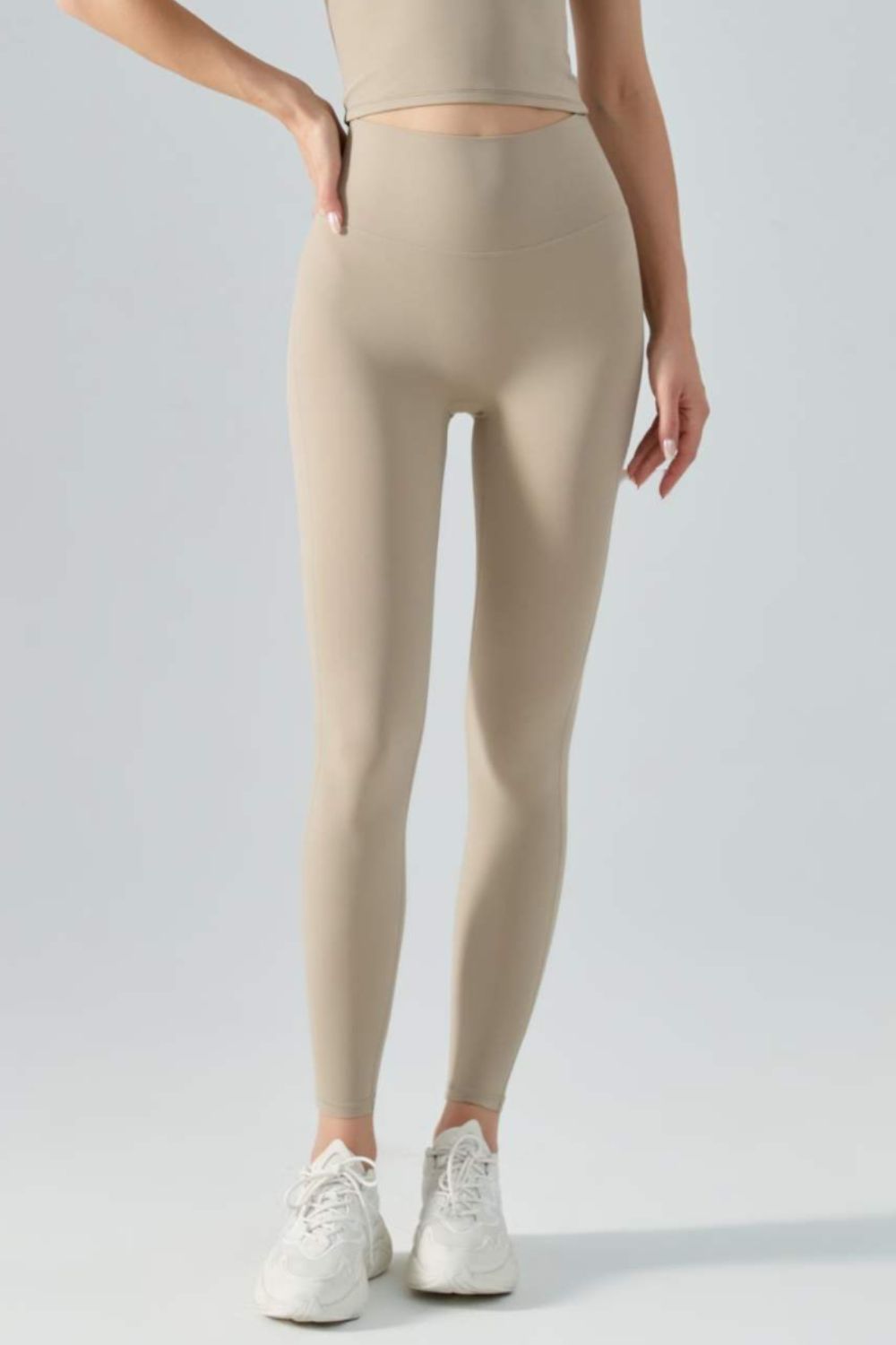 Wide Waistband Active Leggings - Lamoille Yoga