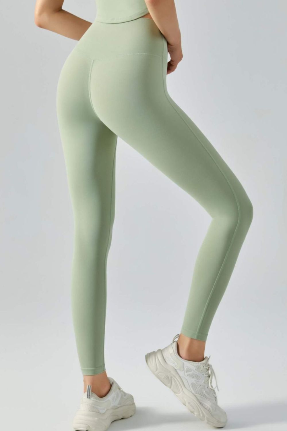 Wide Waistband Active Leggings - Lamoille Yoga
