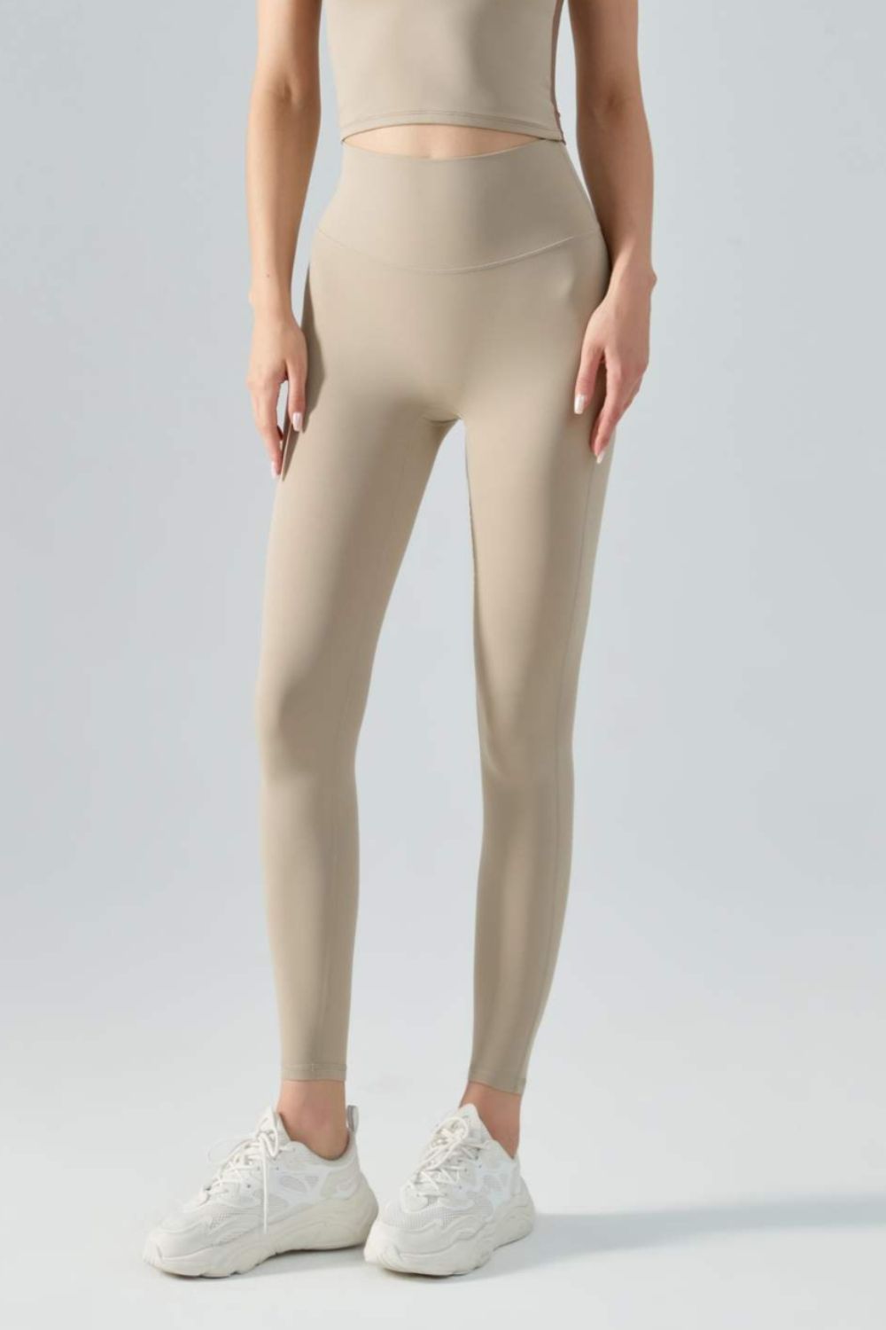 Wide Waistband Active Leggings - Lamoille Yoga