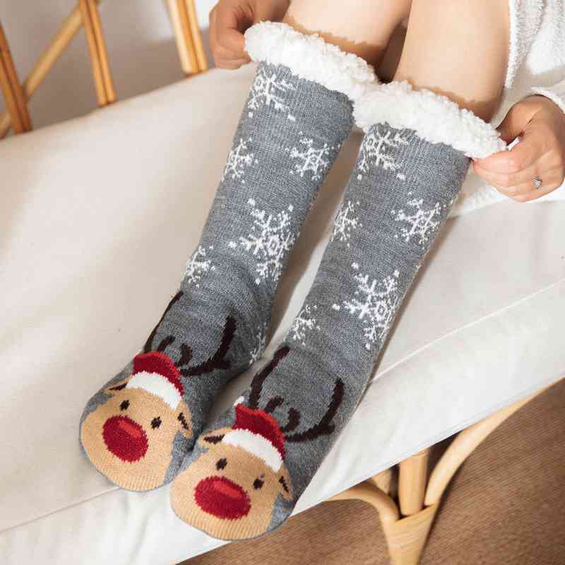 COZY CHRISTMAS contrast socks