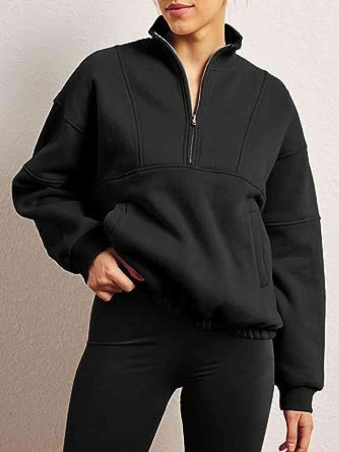 SUNDOWN half-zip pullover