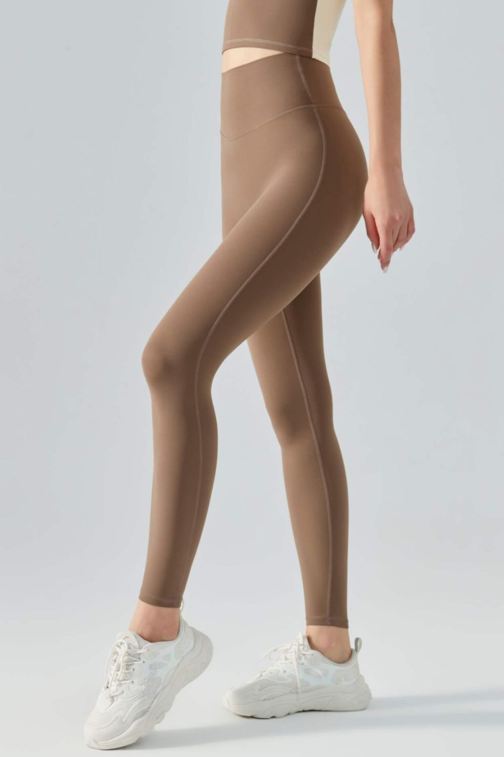 Wide Waistband Active Leggings - Lamoille Yoga