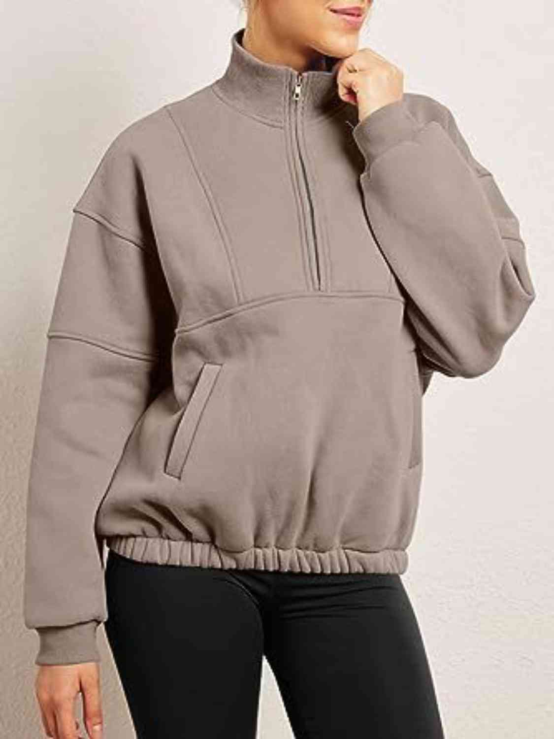 SUNDOWN half-zip pullover