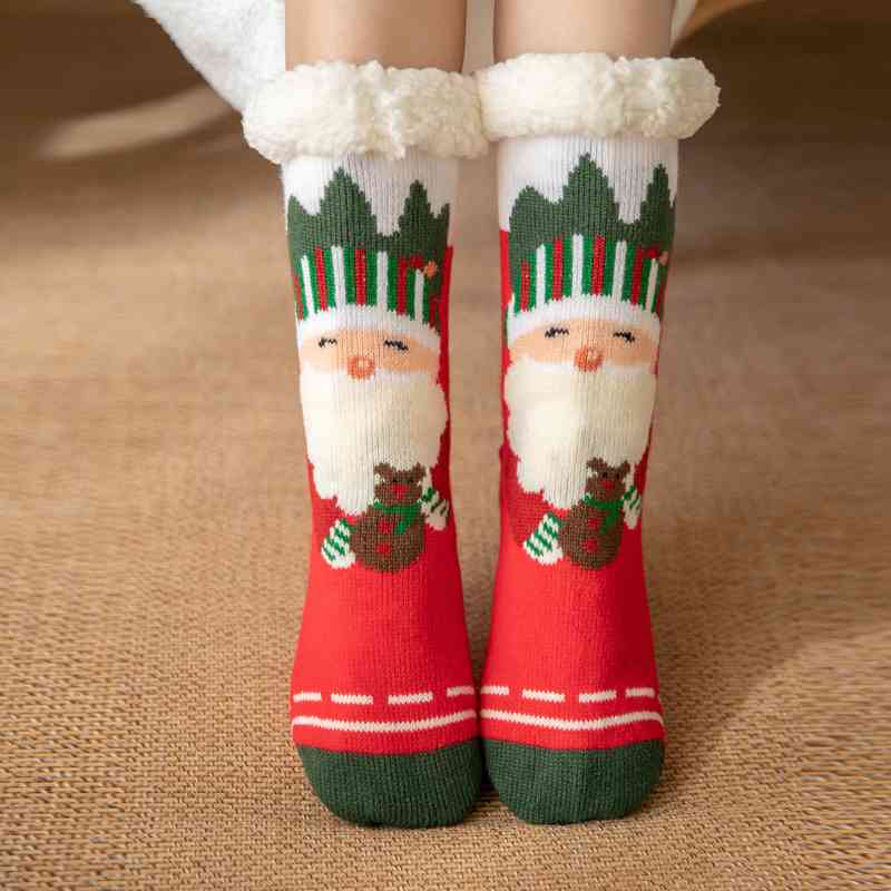 COZY CHRISTMAS contrast socks