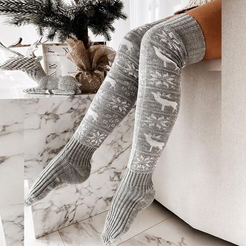 COZY CHRISTMAS over-the-knee socks