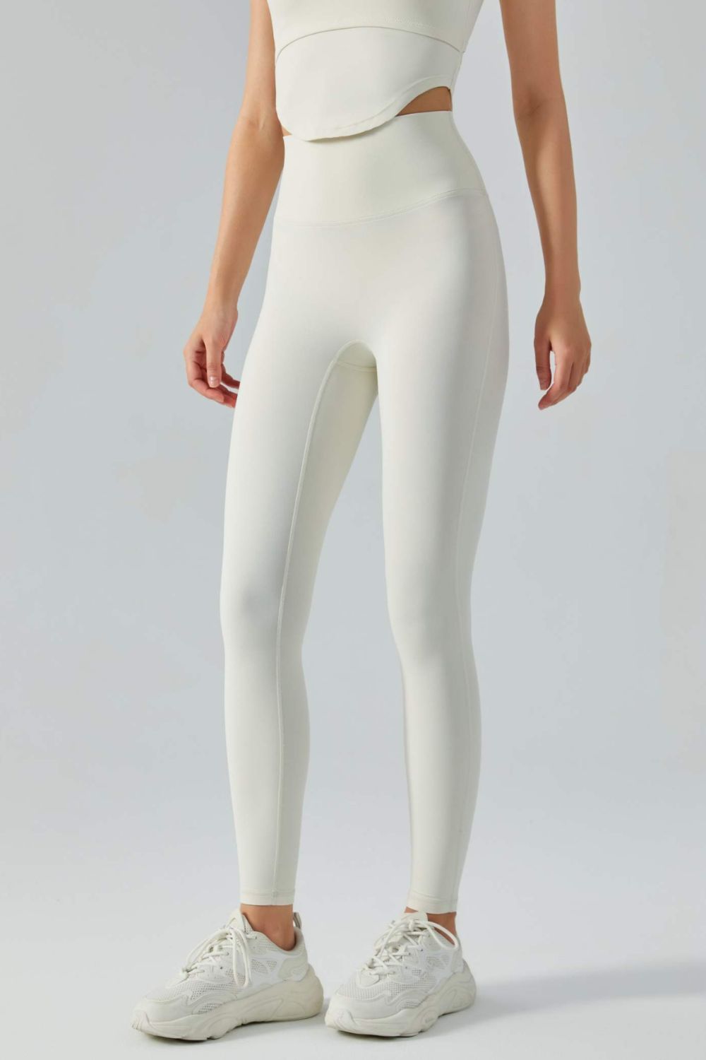 Wide Waistband Active Leggings - Lamoille Yoga
