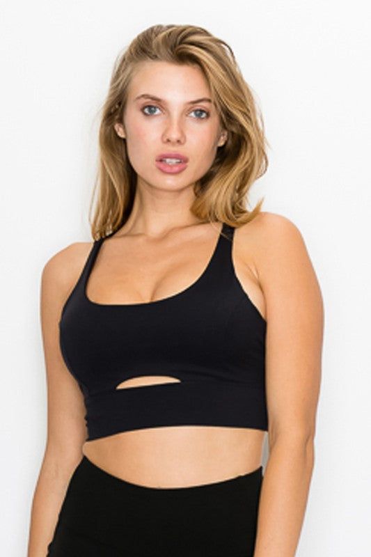 CUT IT OUT cross back bra