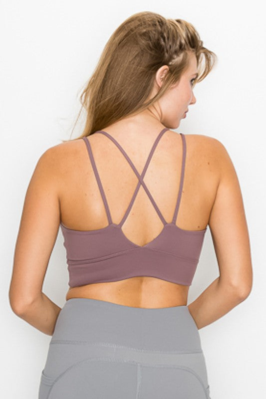 CUT IT OUT cross back bra