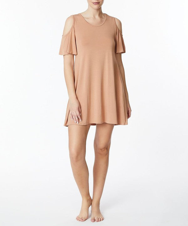 BAMBOO cold shoulder dress