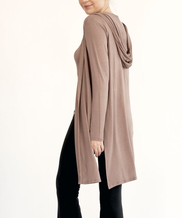 BAMBOO hooded yoga cardigan