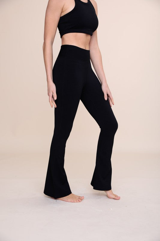 NOCTURNAL high-waist ribbed flares