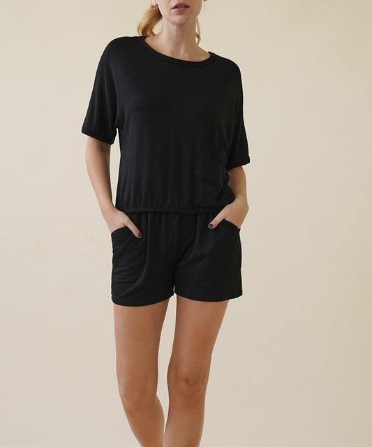 BAMBOO french terry shorts set