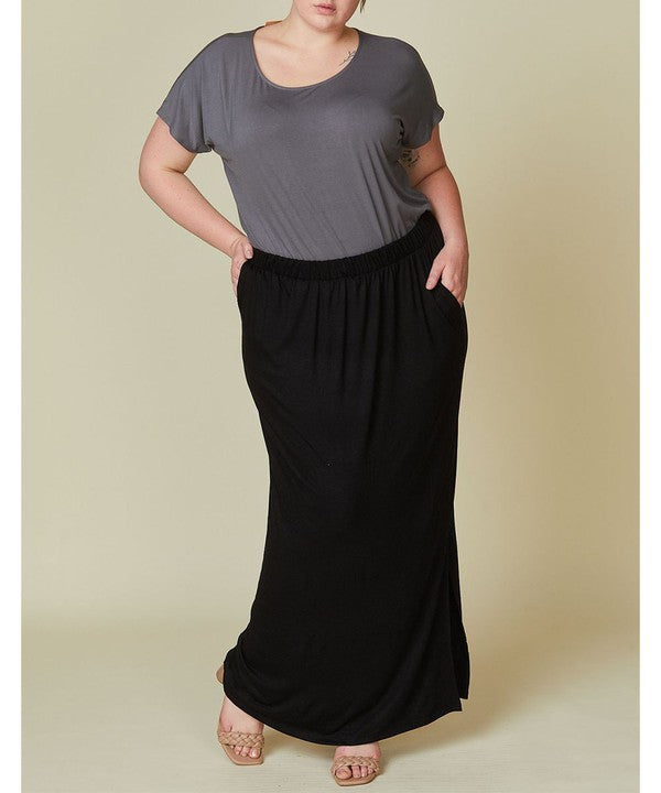 BAMBOO CURVE maxi skirt