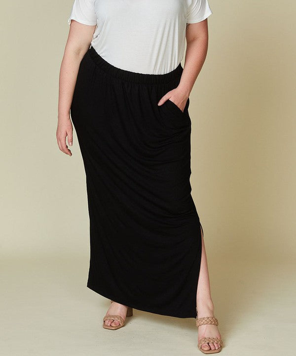 BAMBOO CURVE maxi skirt