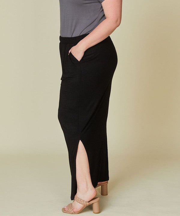 BAMBOO CURVE maxi skirt