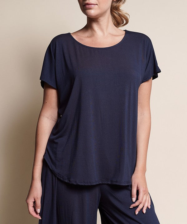 BAMBOO dolman short sleeve top