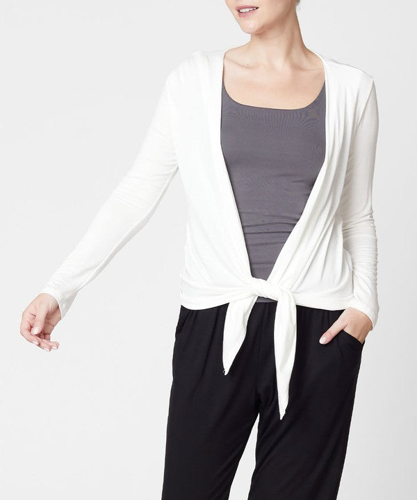 BAMBOO tie front cardigan