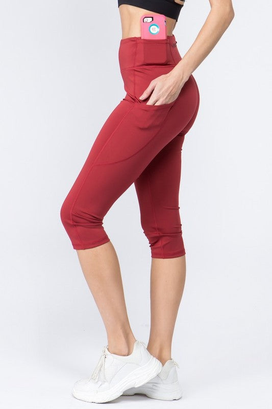 FAST & FREE pocket capri leggings