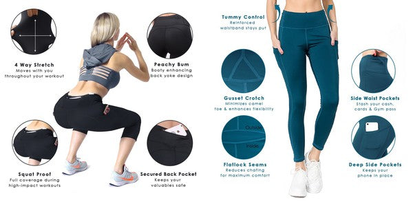 FAST & FREE pocket capri leggings